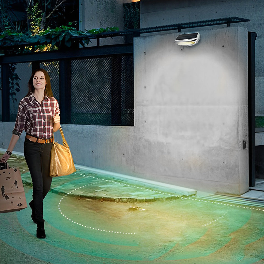 45° Adjustable Solar Outdoor Wall Sconce — IP65 Waterproof, Motion Sensor, 150° Detection, 4 Lighting Modes