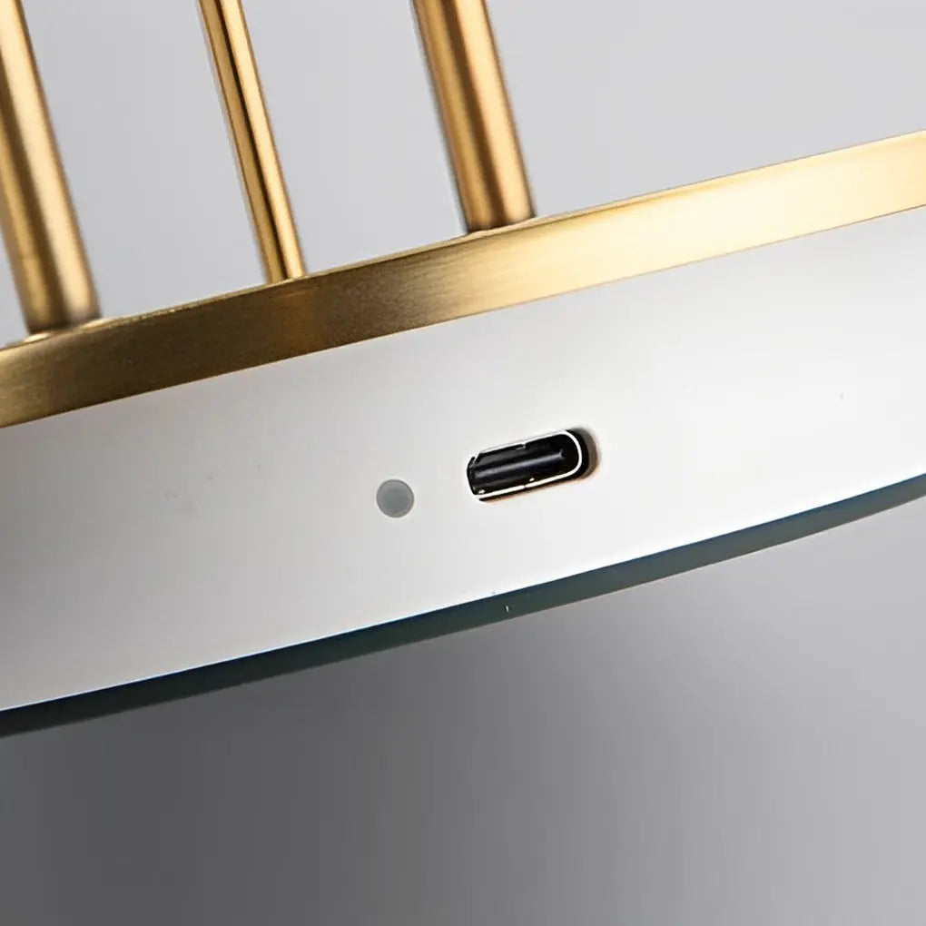 Touch-Dimming Nickel Jingle Table Lamp for Ambient Lighting Luxe