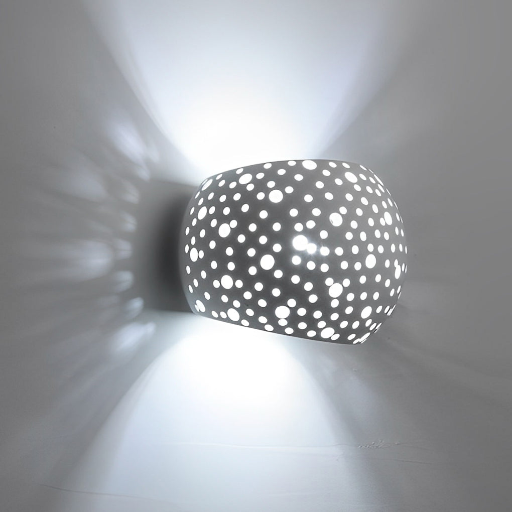 Round Hollow Up/Down Wall Sconce — Gypsum, White, LED, 3000K / 6000K