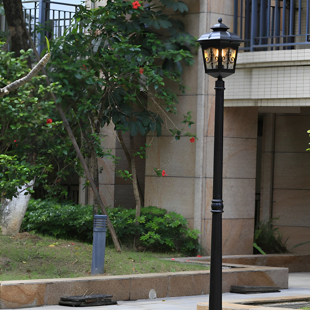Retro Minimalist Outdoor Post Light — Die-Cast Aluminum, E27 LED 10W, IP Weatherproof, 86.6" Height