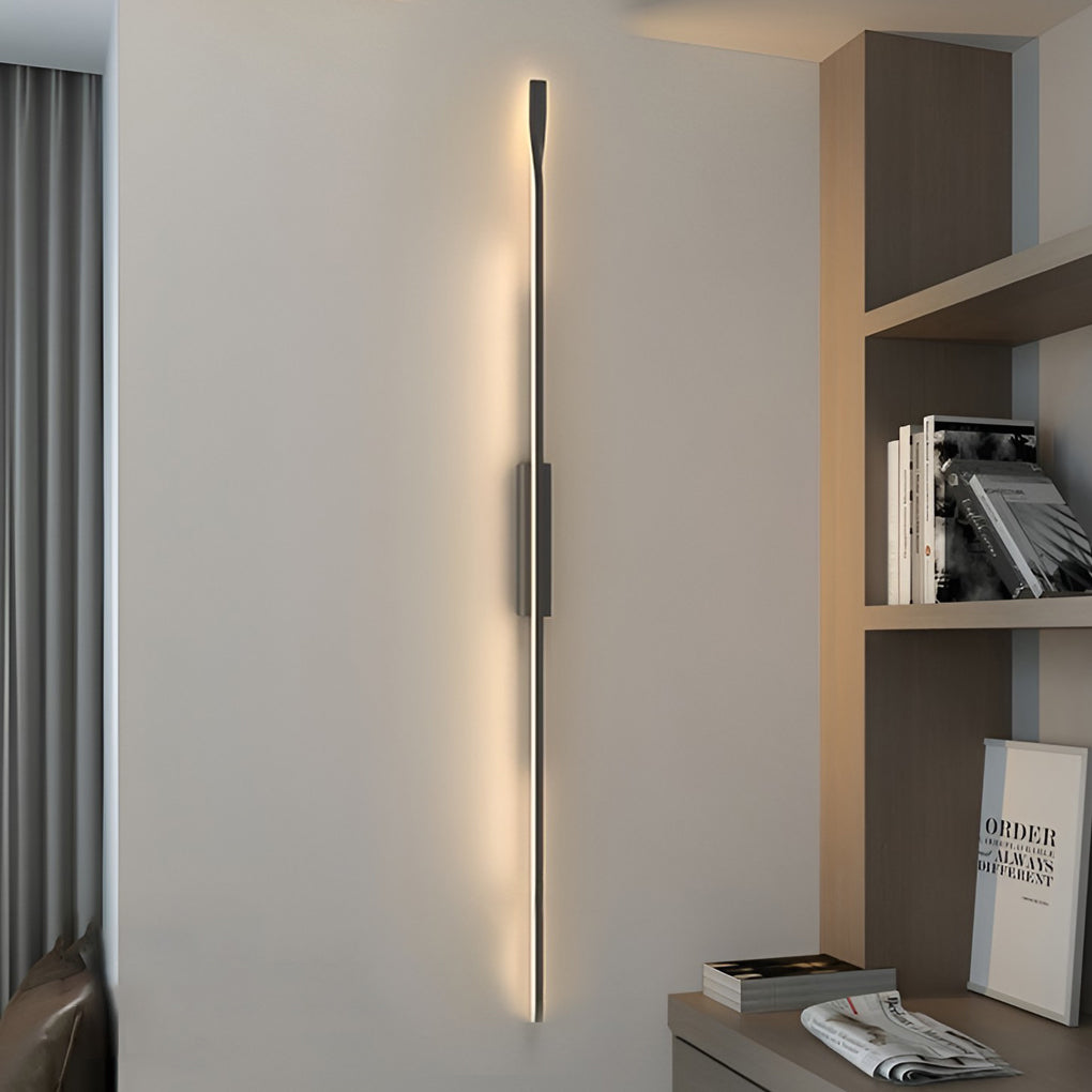 Modern Minimalist Linear Wall Sconce — Black Iron, LED, 10W–19W, 23.6" to 47.2"
