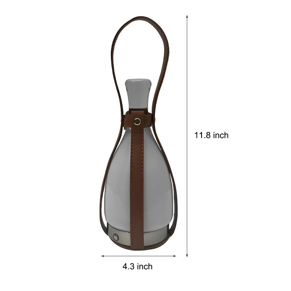 Contemporary Cordless Lantern Table Lamp in Mid-Century Style Luxe