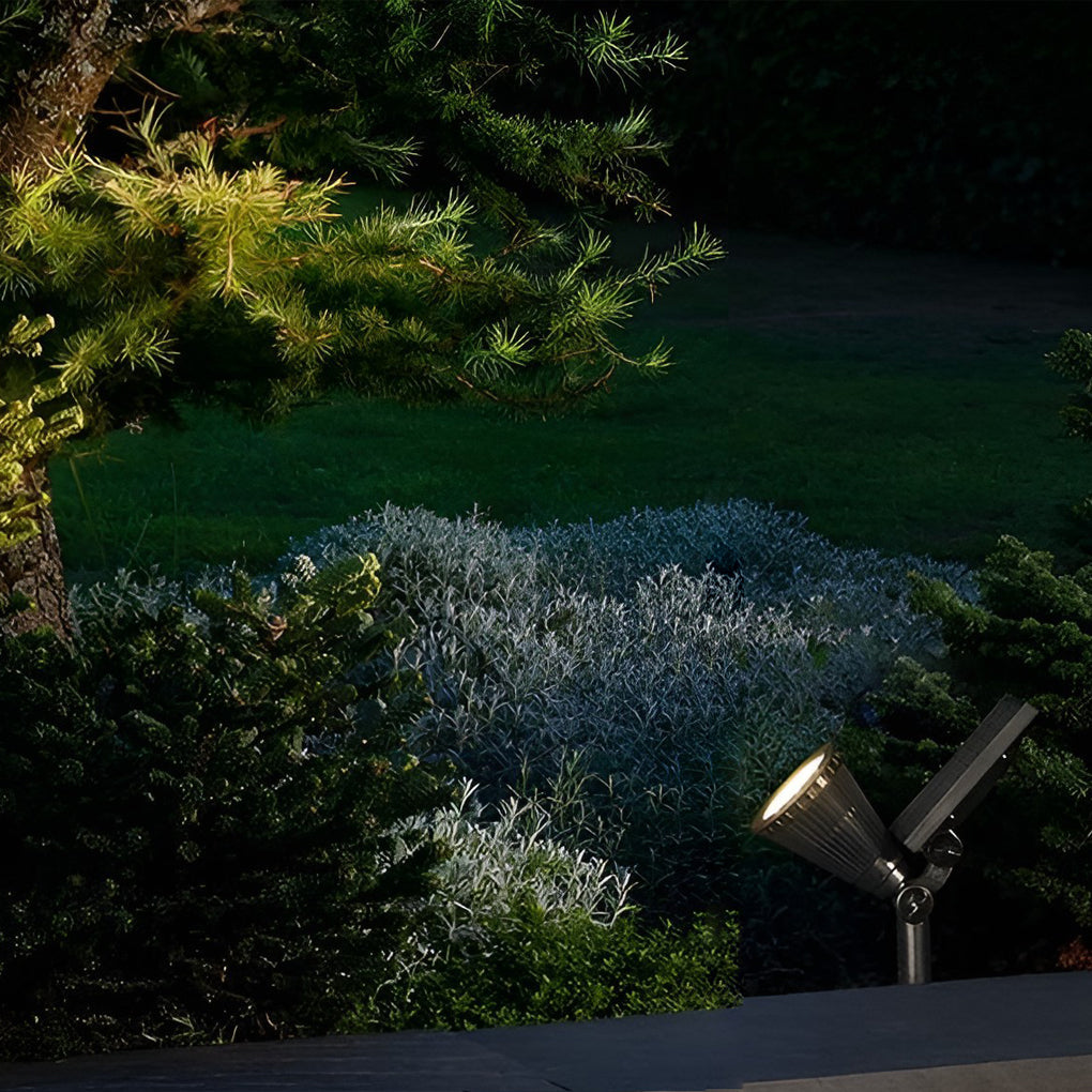 Solar LED Tree Spotlight — ABS, 7W Waterproof, Warm White / RGB, Landscape