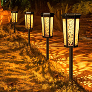 Color-Changing Solar LED Path Stake Light — ABS, IP65 Weatherproof, Auto-Charging