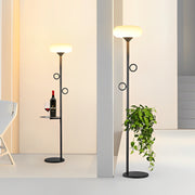 Modern Outdoor Floor Lamp — Black Steel, LED 3000K, Remote Control, IP65 Weatherproof, 12" × 75"