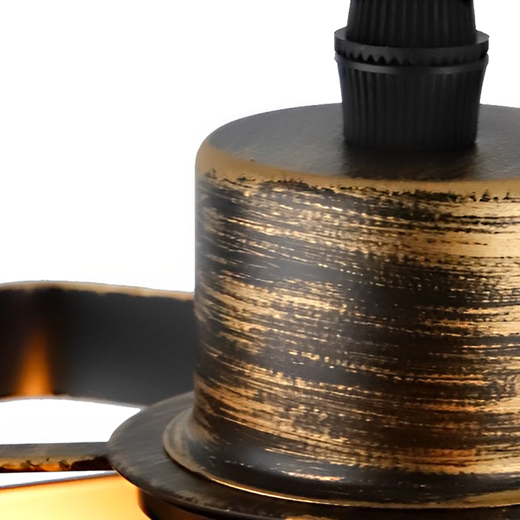 Retro Industrial Interwoven Iron Mini Pendant — E27/E26, 60W Max, 39.4" Adjustable, Gold / Copper / Black