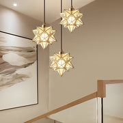 Five-Pointed Star Mini Pendant — Iron and PVC, E27, Three-Step Dimming (3000K/4500K/6000K), 7.9" Diameter