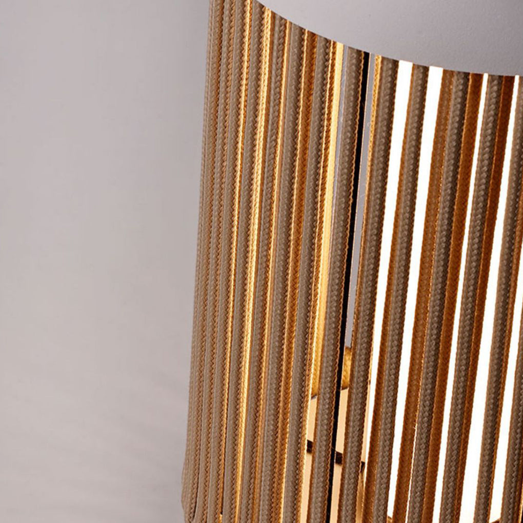 Handmade Rattan Portable Outdoor Lantern — Stainless Steel, Solar / Hardwired, IP54, E27, 3000K Warm White