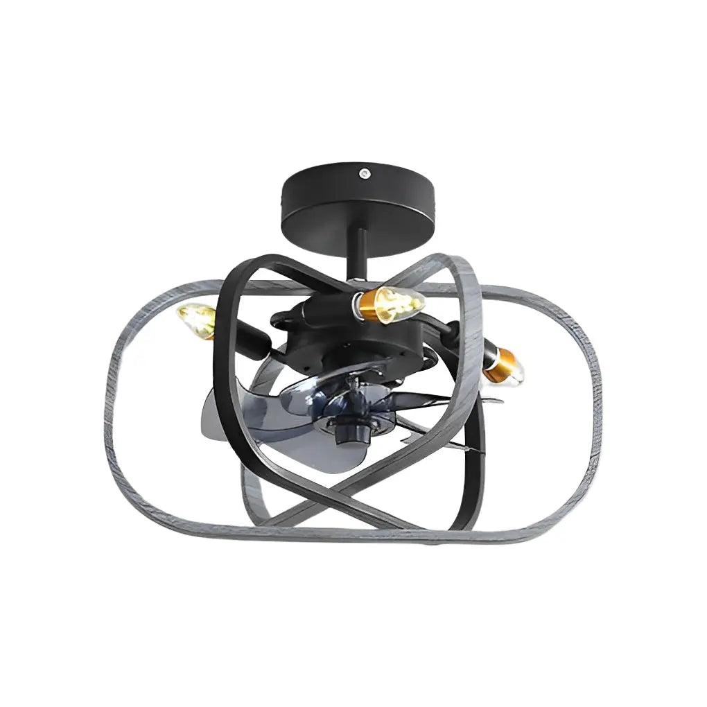 Bladeless Ceiling Fan with Remote Control: Retro Design, Three-Step Dimming, and Silent Operation Luxe