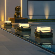 Solar LED Outdoor Deck Post Light — Stainless Steel, IP65 Weatherproof, 3000K Warm White