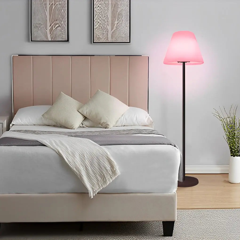 Contemporary LED Floor Lamp with Metal Design and Shade Luxe