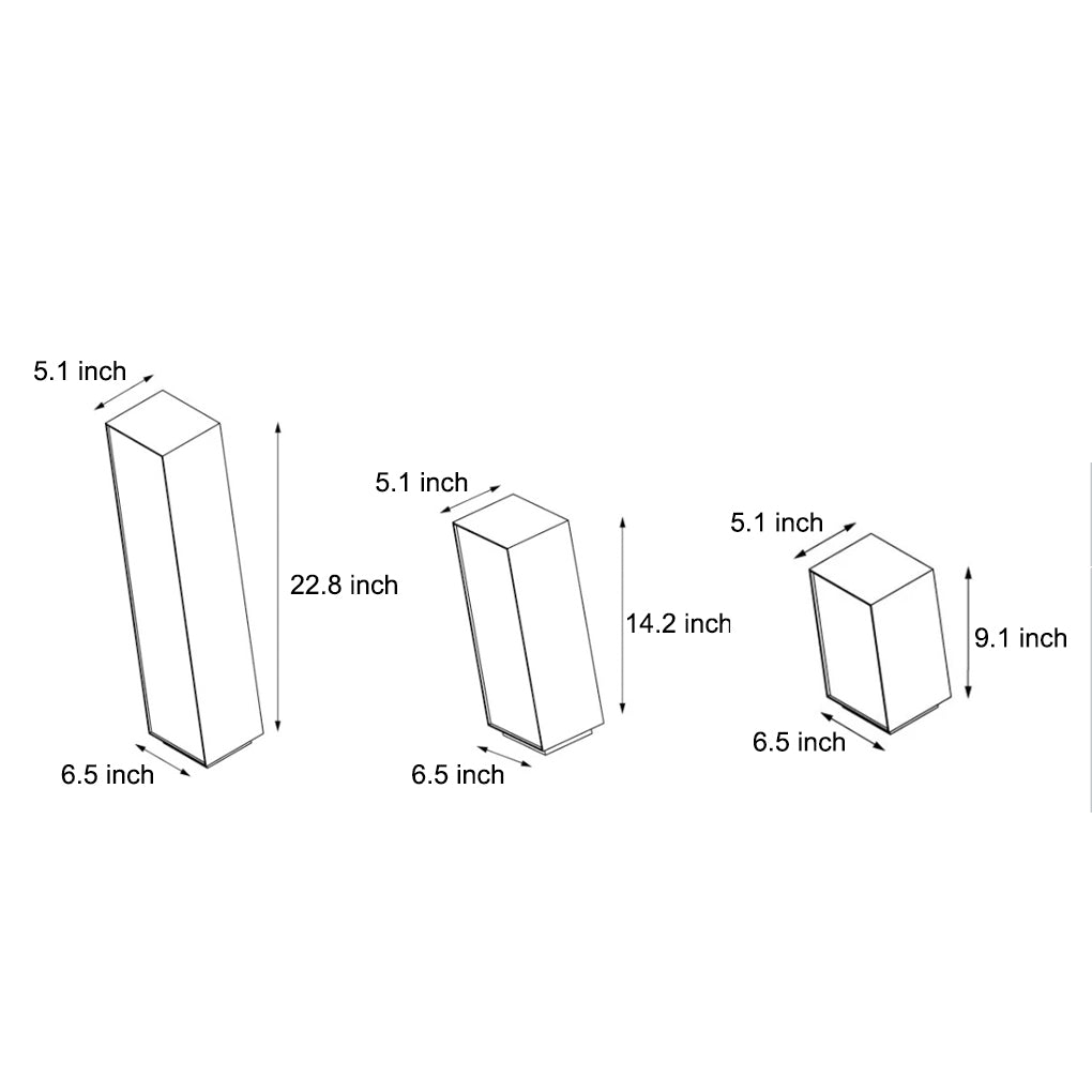 Inclined Cuboid Outdoor Bollard Light — Stainless Steel & Acrylic, LED, IP54, 3000K Warm White