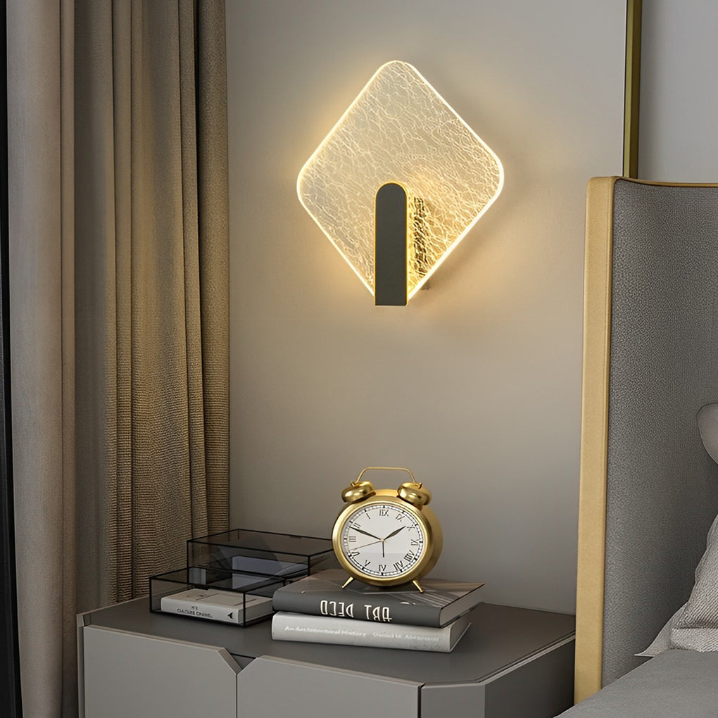 Modern Minimalist Round & Square LED Wall Sconce — Acrylic, 5W Warm White (3000K), Bedside