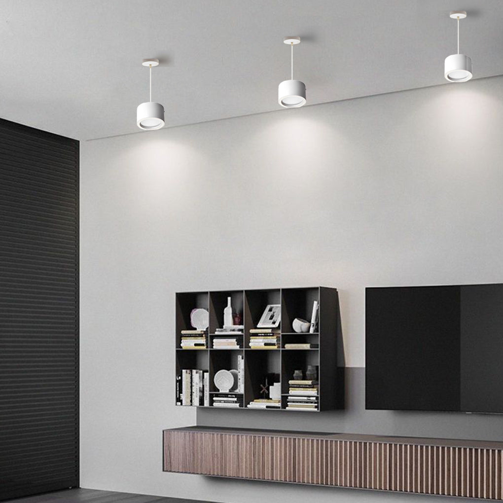 Cylindrical COB Mini Pendant Downlight — Aluminum, Surface-Mount or Hanging, 15W / 18W / 24W, 3000K / 6000K