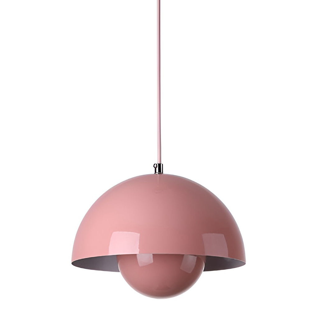 Flowerpot 1-Light Mini Pendant — Iron, Dome Mushroom Shade, E27, 9" Diameter, 3000K Warm White