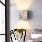 Square Up/Down Wall Sconce — Terrazzo, Modern Industrial, G4, 3000K Warm White