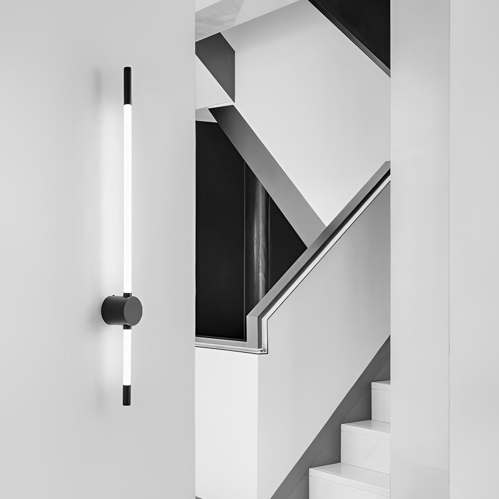Minimalist Linear Wall Sconce — Iron and Acrylic, LED, 10W/17W/24W, 3000K/6000K, Vertical or Horizontal Mount