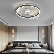 Modern Round Bladeless Ceiling Fan Lamp with Intelligent LED and Silent Operation Luxe