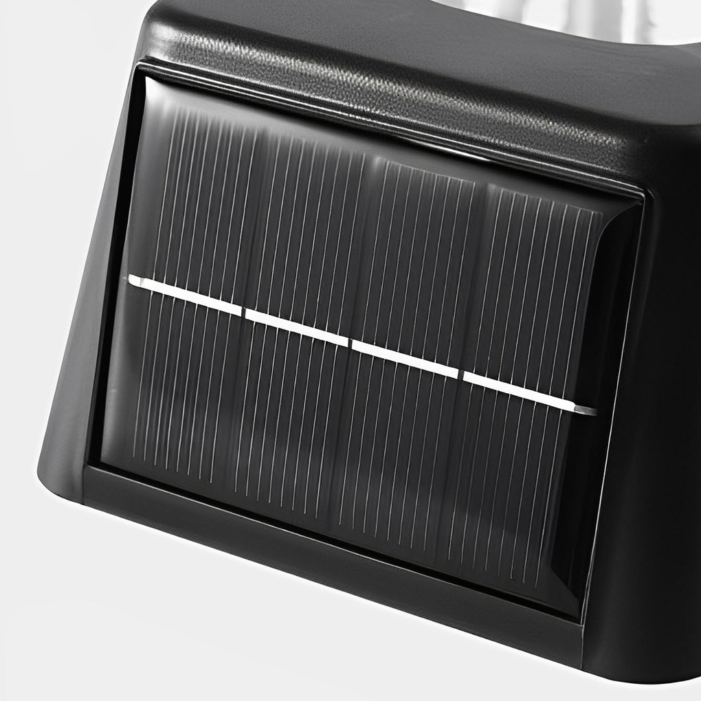 Modern Black Solar Outdoor Wall Sconce — ABS, LED, IP65 Weatherproof, Auto On/Off