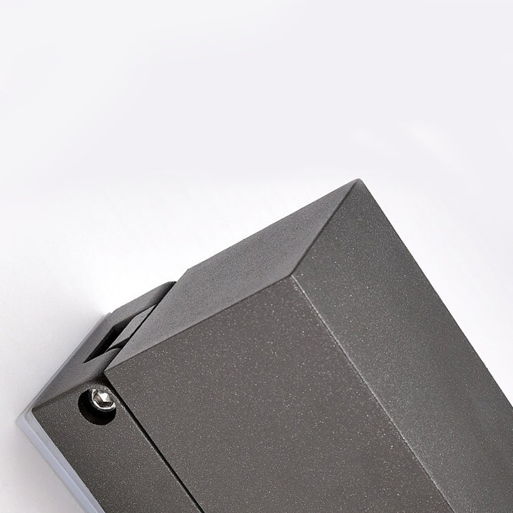 Square Adjustable Outdoor Wall Sconce — Black Aluminum, 5W COB LED, Motion Sensor, IP65, 3000K / 6000K