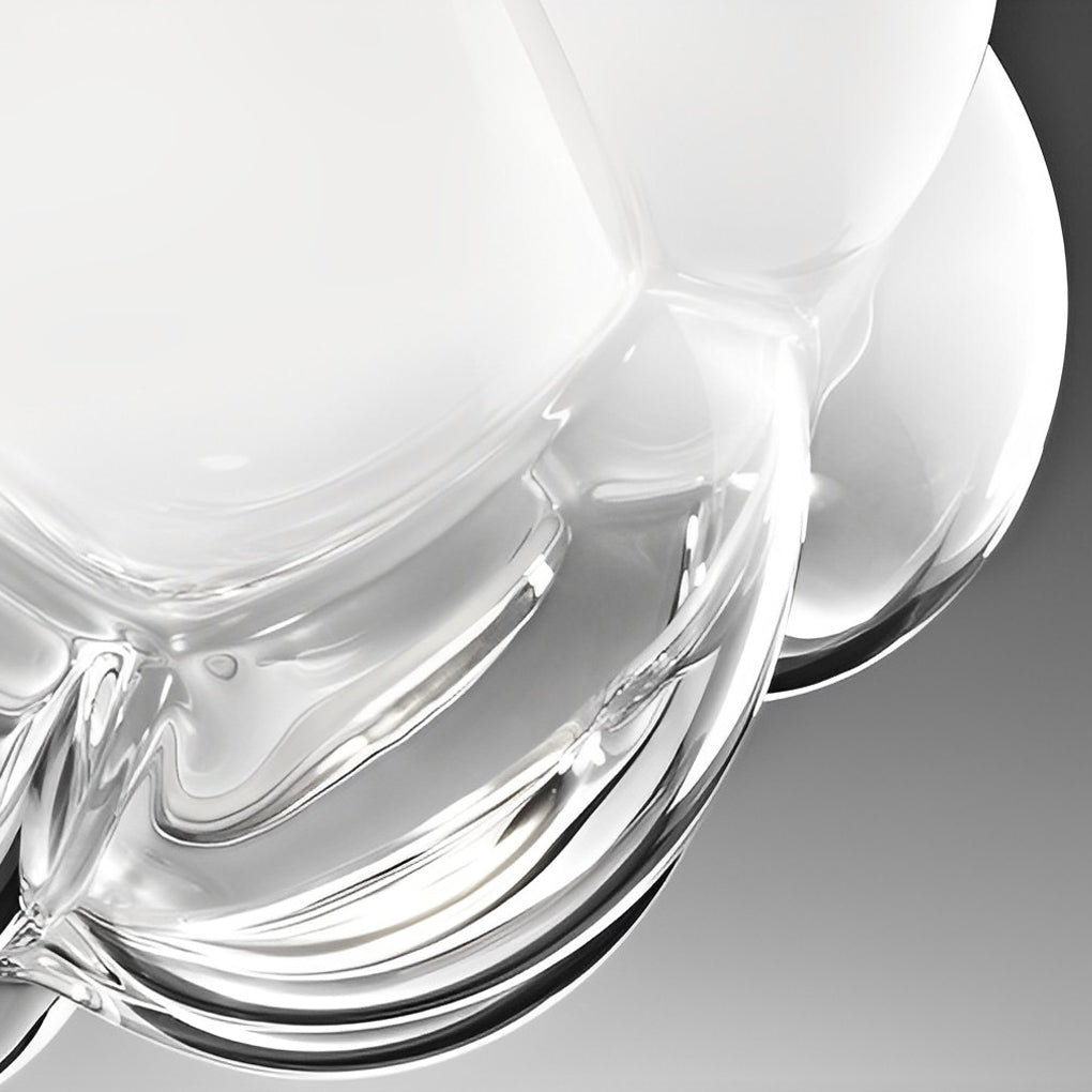 Cloud-Shaped Glass Pendant Light — Modern Minimalist, White, 3000K Warm White, 10" Diameter