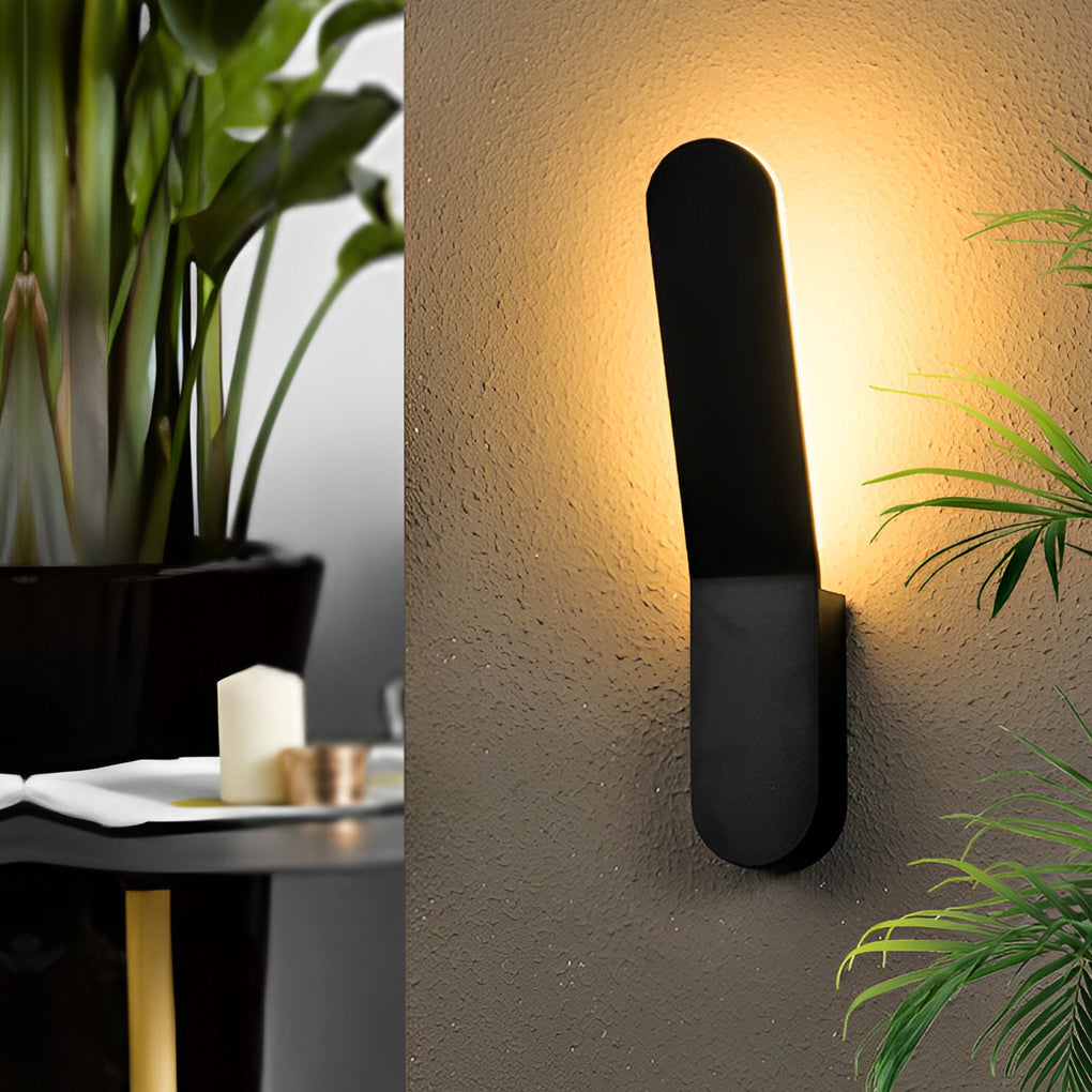 Minimalist LED Uplight Wall Sconce — Aluminum & Acrylic, 5W 3000K, Black or White