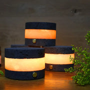 Mini Cordless Table Lamp in Volcanic Brick Design Luxe
