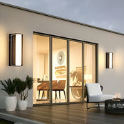 Linear Solar Outdoor Wall Sconce — Black ABS with Acrylic Diffuser, LED, IP65 Weatherproof