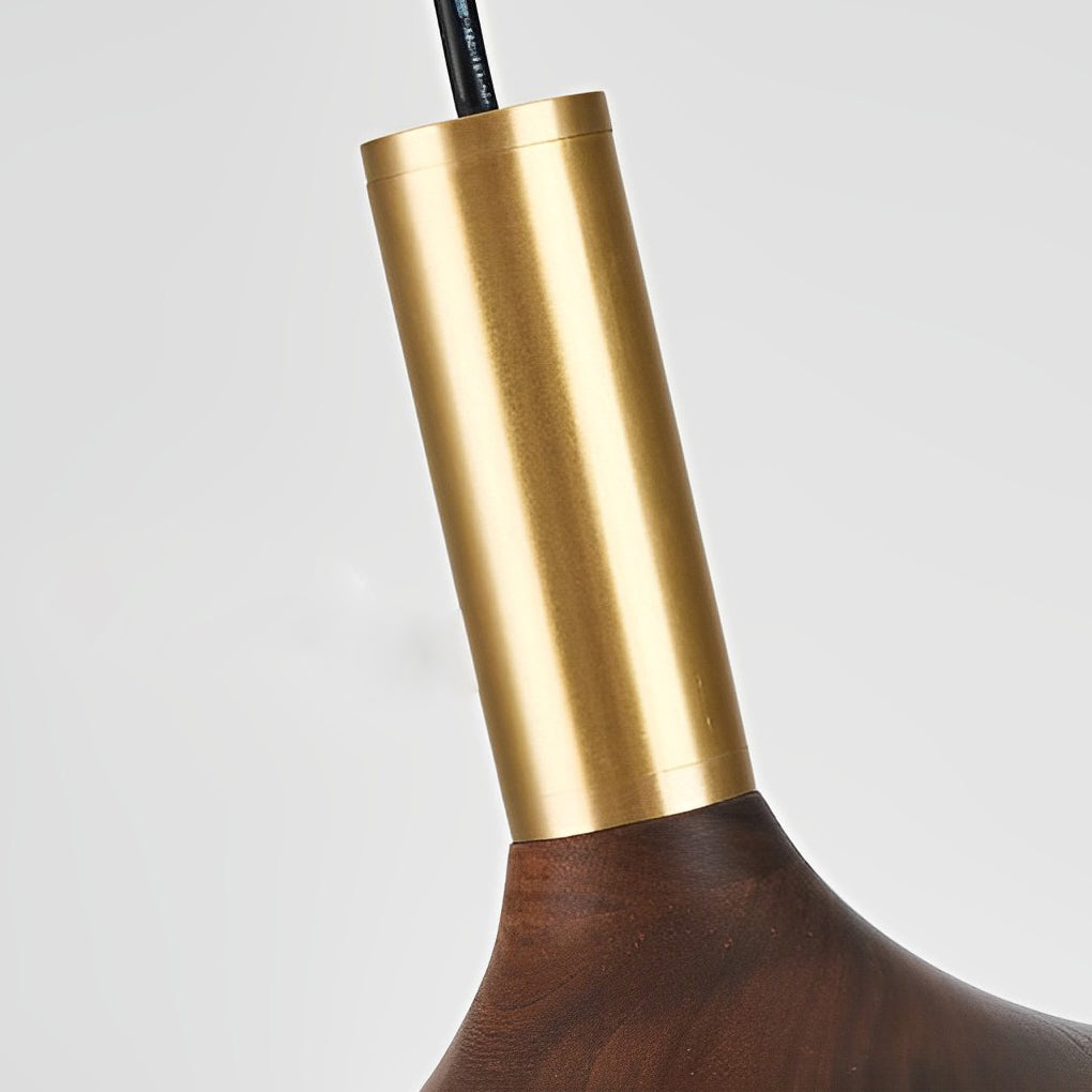 Flying Saucer Pendant Light — Walnut and Copper, LED 3000K Warm White, 10" or 12"