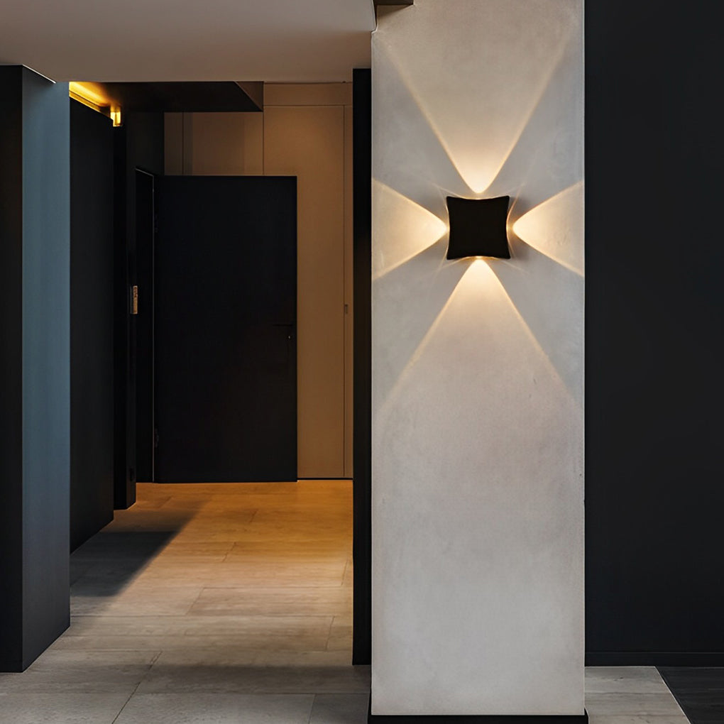 Waterproof Outdoor LED Wall Light - Four-Way Facade Lighting Options: 8W, 4W, 19W, and 6W