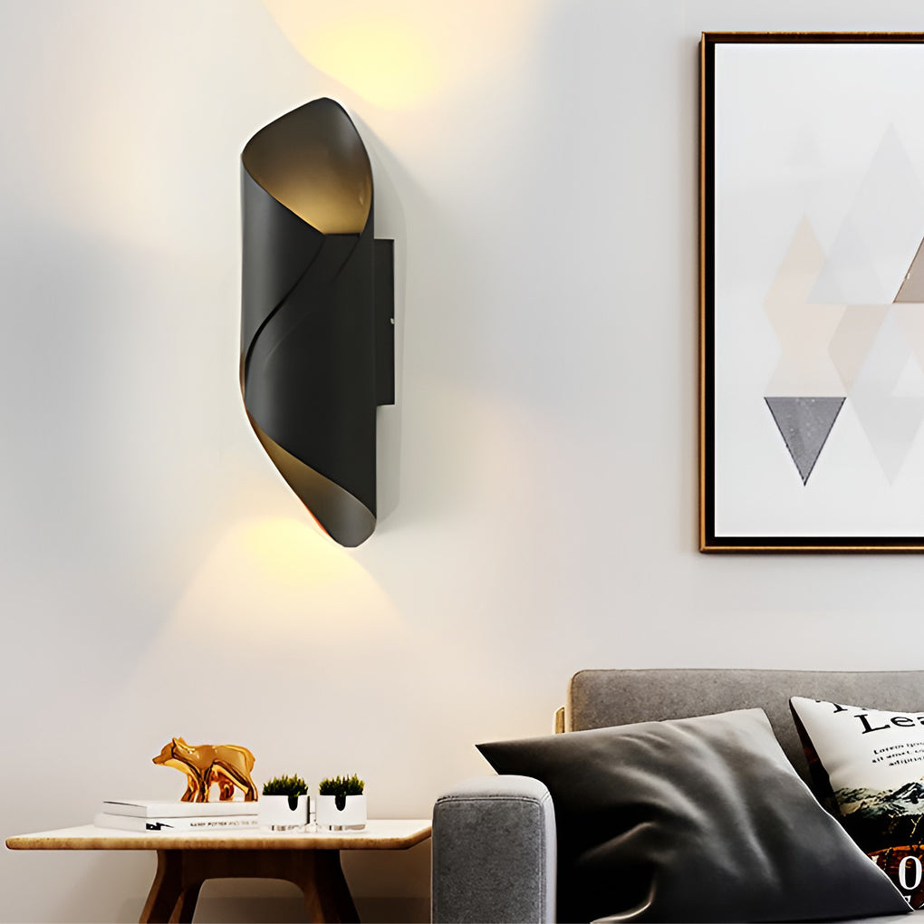 Modern Up/Down Outdoor Wall Sconce — Aluminum & Glass, LED 10W, IP66 Weatherproof, 3"W × 11"H