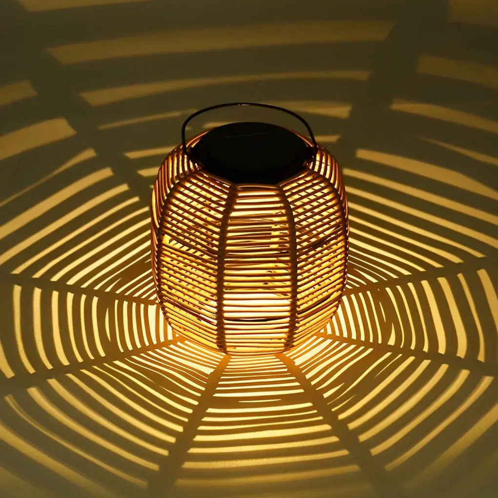 Modern Waterproof Rattan Lantern Solar Garden Lights - Creative Lawn Lamp Luxe