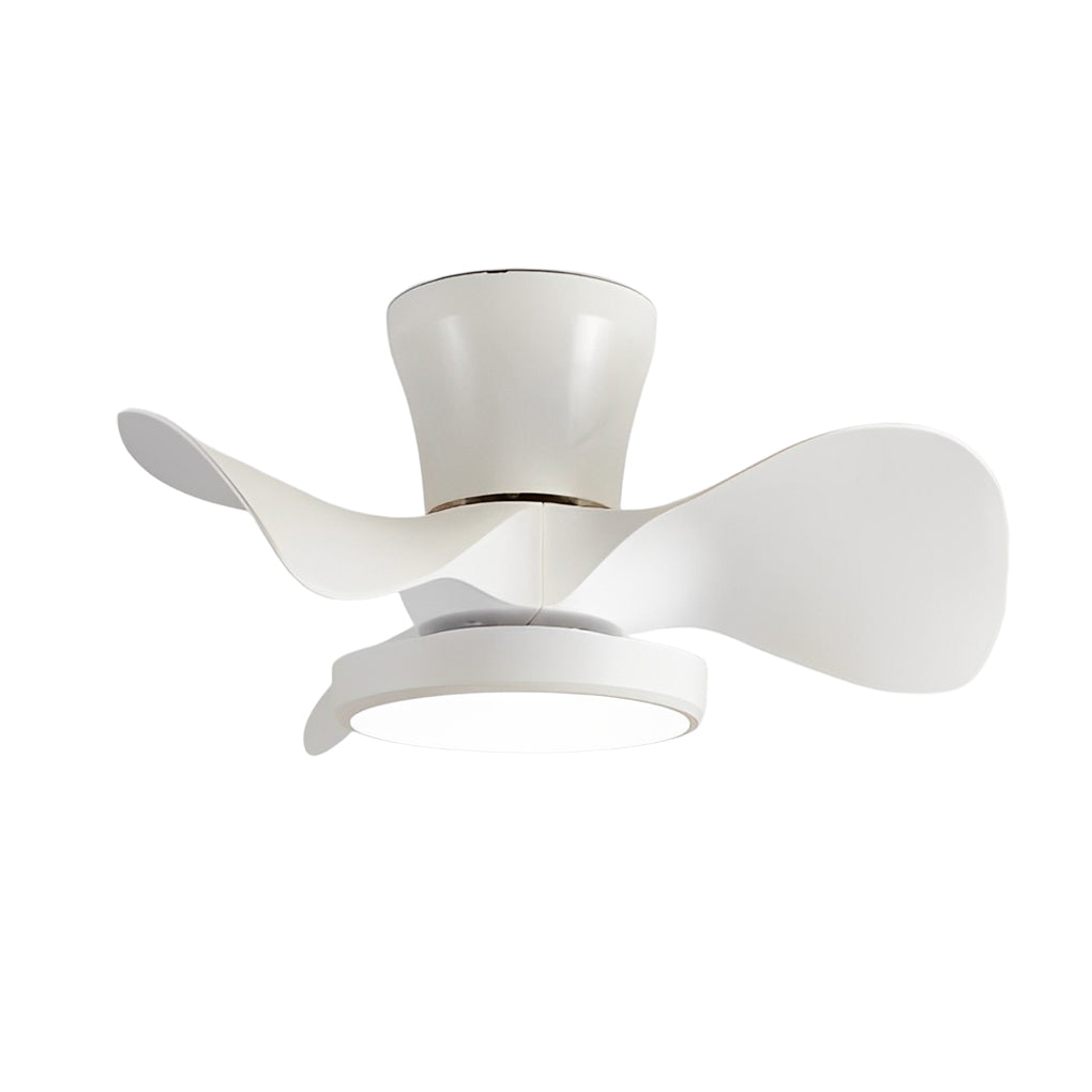 3-Blade Ceiling Fan Light — ABS & PMMA, Dimmable LED, 6-Speed DC Motor, Remote Control, 21.7" Diameter