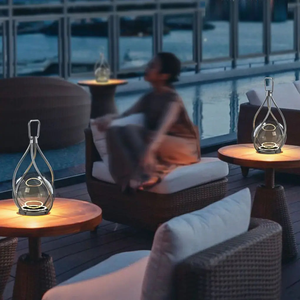 Portable Waterproof LED Night Lights with Creative Metal Design - USB Rechargeable Luxe