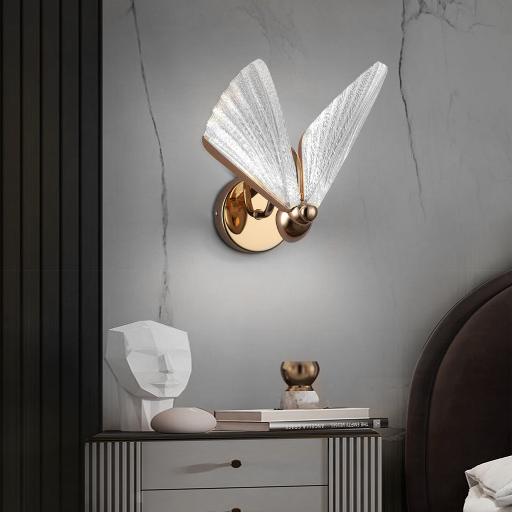 Butterfly Wall Sconce — Zinc Alloy and Acrylic, 4W LED, Warm to Daylight