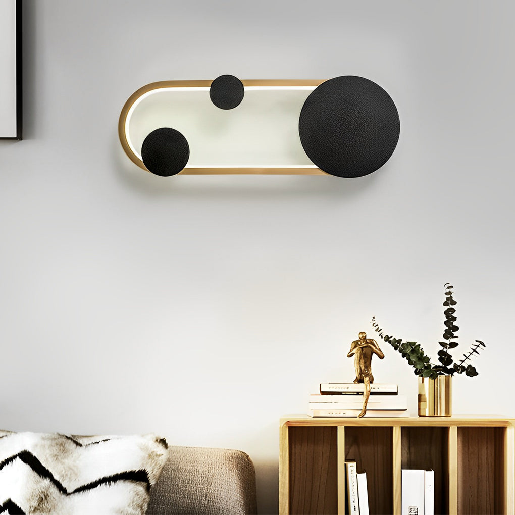 Round LED Wall Sconce — Iron and Acrylic, 15W, Three-Step Dimming (3000K/4500K/6000K)