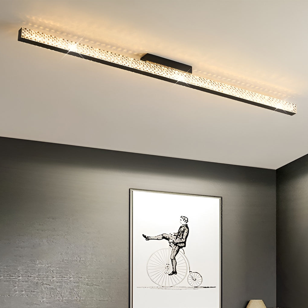 Sword Linear Wall Sconce — Acrylic, Iron, 41", 3-Step Dimming, Remote Control, Black / White / Gold