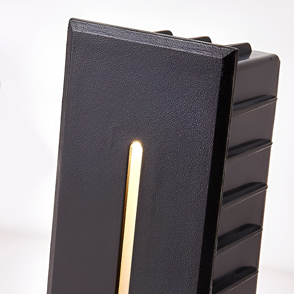 Industrial Rectangle LED Step & Stair Light — Die-Cast Aluminum, Black, 3W, IP65 Weatherproof