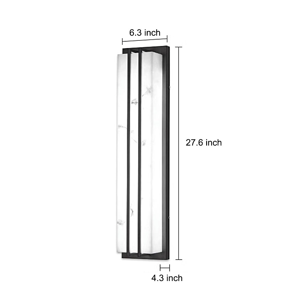 Modern Minimalist Outdoor Wall Sconce — Stainless Steel & Resin, 28W LED, IP54, 3000K/4500K/6000K