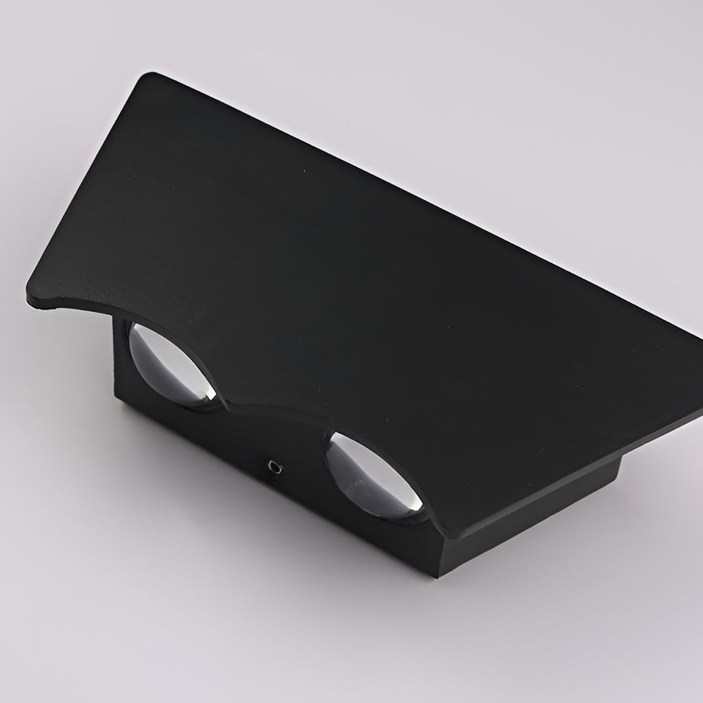 Modern Waterproof Black LED Up and Down Wall Washer Sconce Light