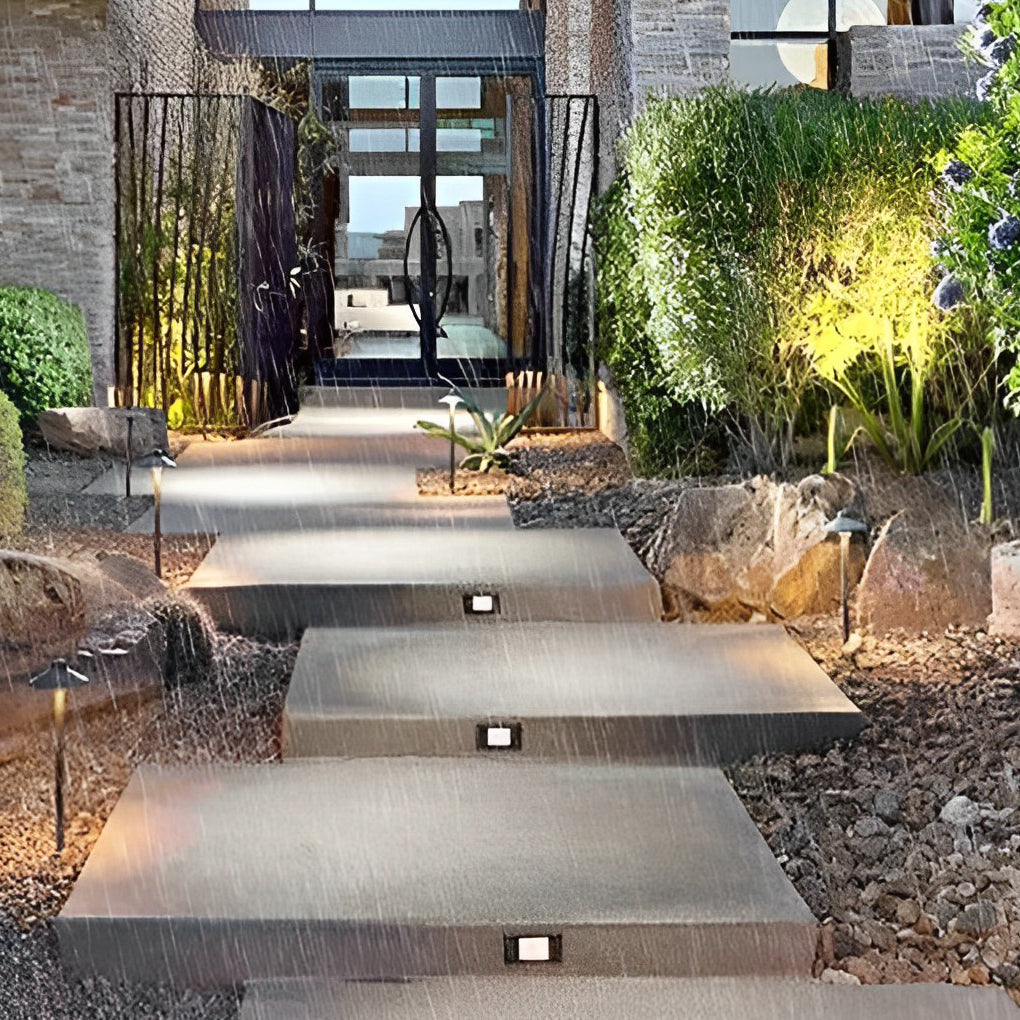 Modern Recessed LED Step Light — Aluminum, 3W, IP65 Weatherproof, Warm/Cool/Yellow