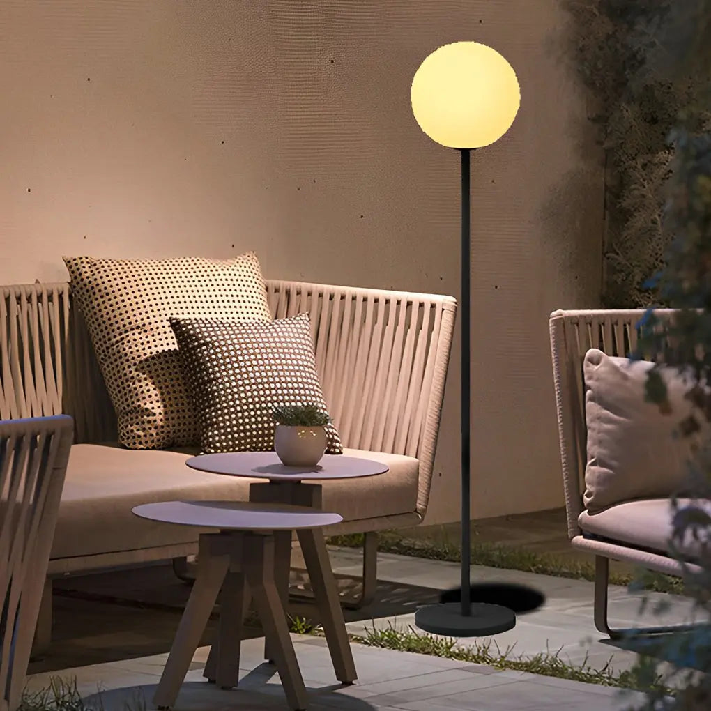 16-Color RGB LED Globe Floor Lamp with App Control Luxe