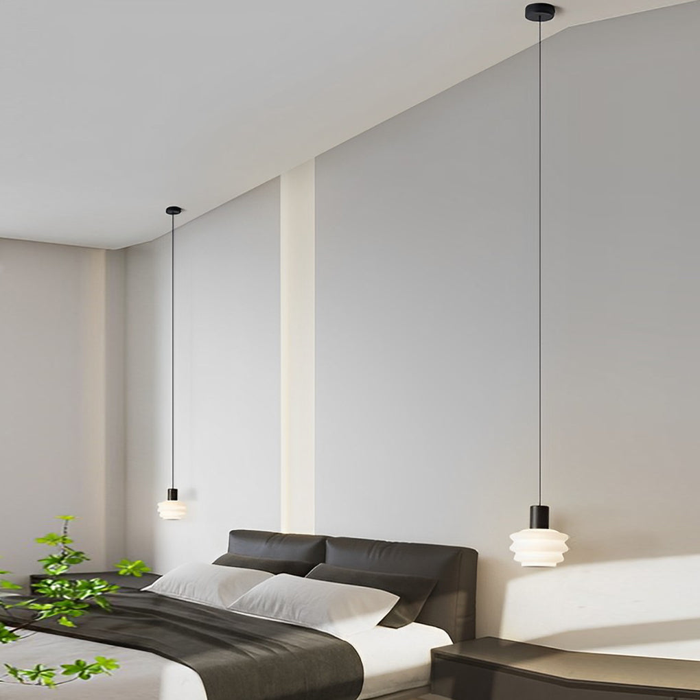 Minimalist Mini Pendant Light — Iron, 6W, Three-Step Dimming (3000K/4500K/6000K), 7" Diameter