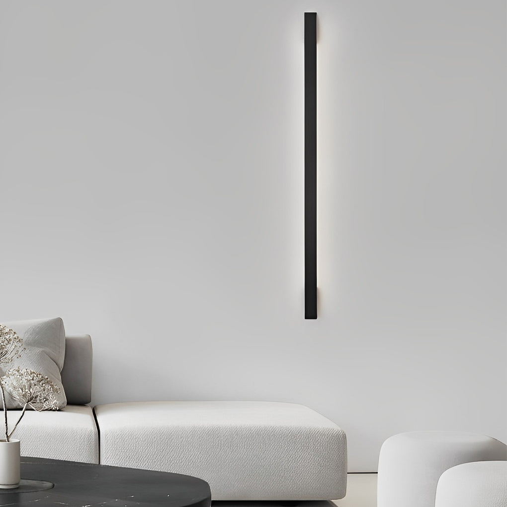 Minimalist Linear Wall Sconce — Copper & Acrylic, LED, Three-Step Dimming (3000K/4500K/6000K), 24"/31"/39"