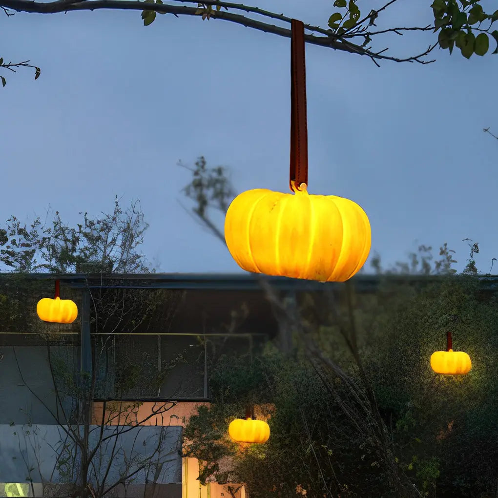 Waterproof Portable Resin Pumpkin LED Lights - USB Rechargeable for Outdoor Use Luxe