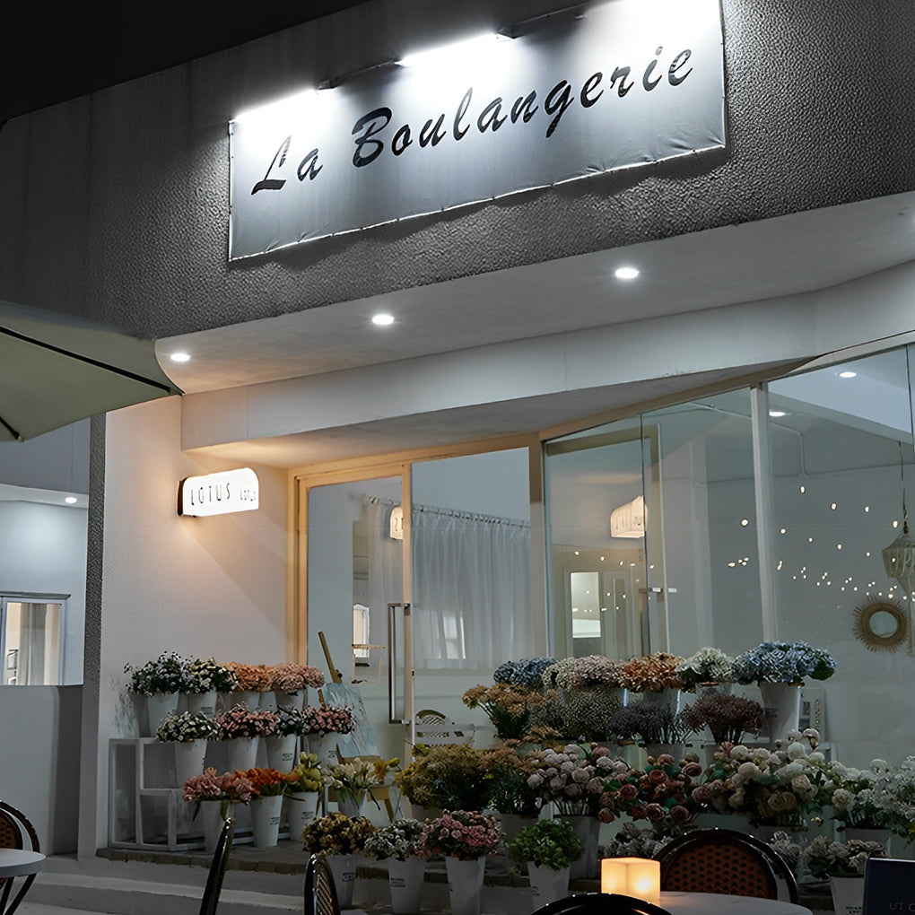 Modern Rectangular Solar Wall Sconce — Aluminum, Adjustable LED Signboard, IP65, 90° Rotatable