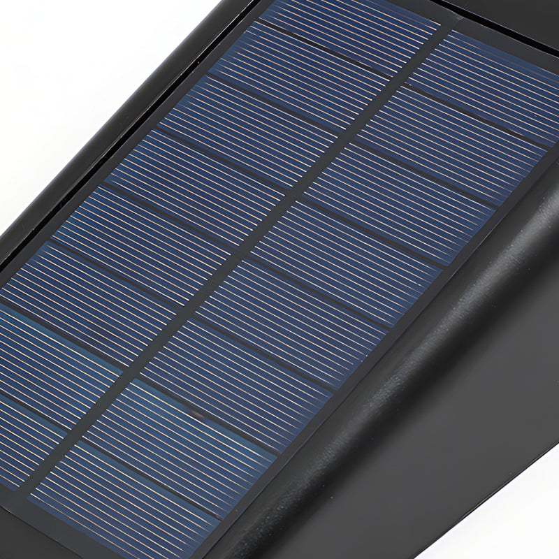 Modern Adjustable Solar Wall Sconce — Black ABS, LED, 90° Adjustable, Dual-Brightness, IP65 Weatherproof