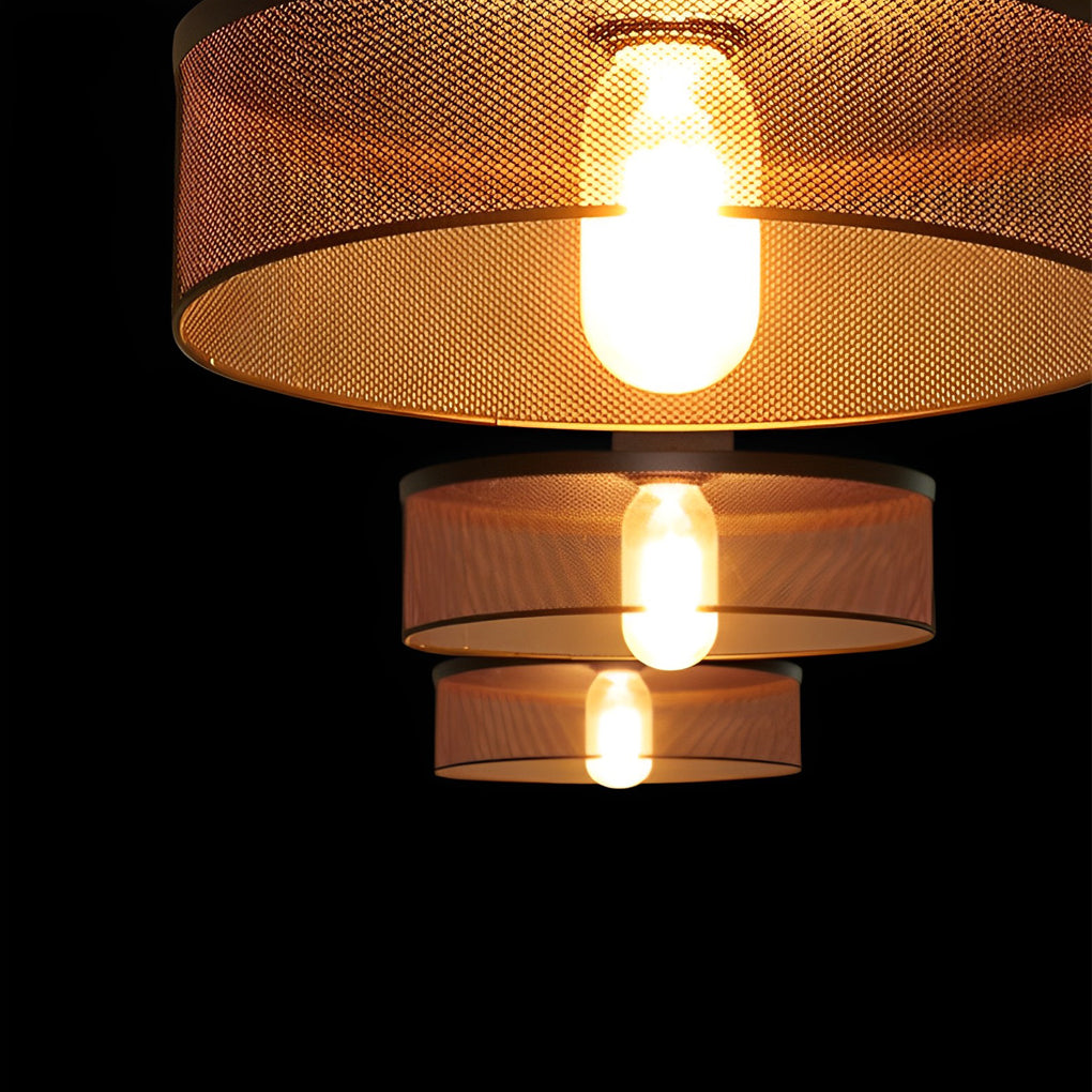 Industrial Cage Pendant — Concrete and Iron, Black, E27, 3000K Warm White