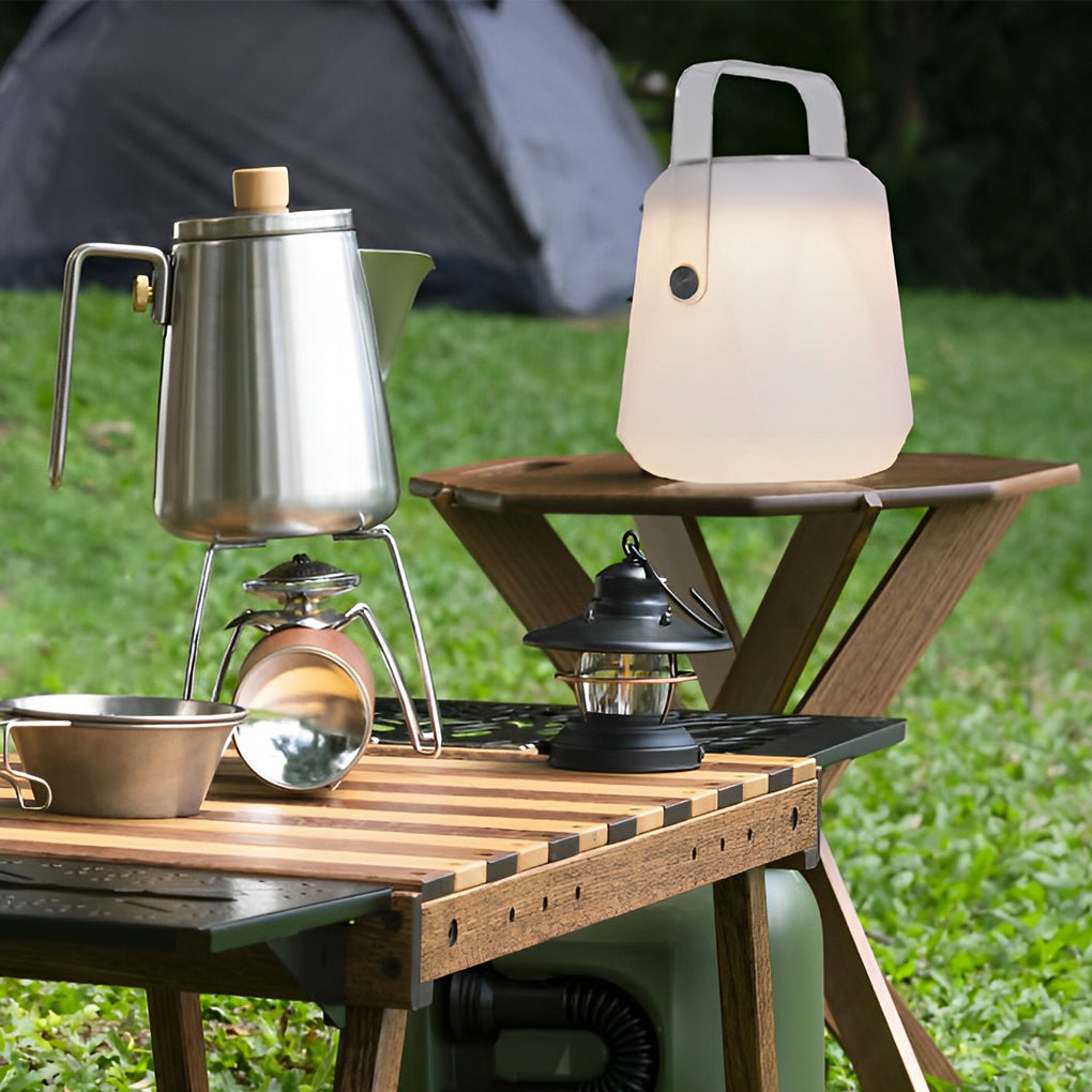 Modern Solar Rechargeable Portable Lantern — Remote Control, 3-Step Dimming, 3000K/4500K/6000K, USB Charging, Waterproof