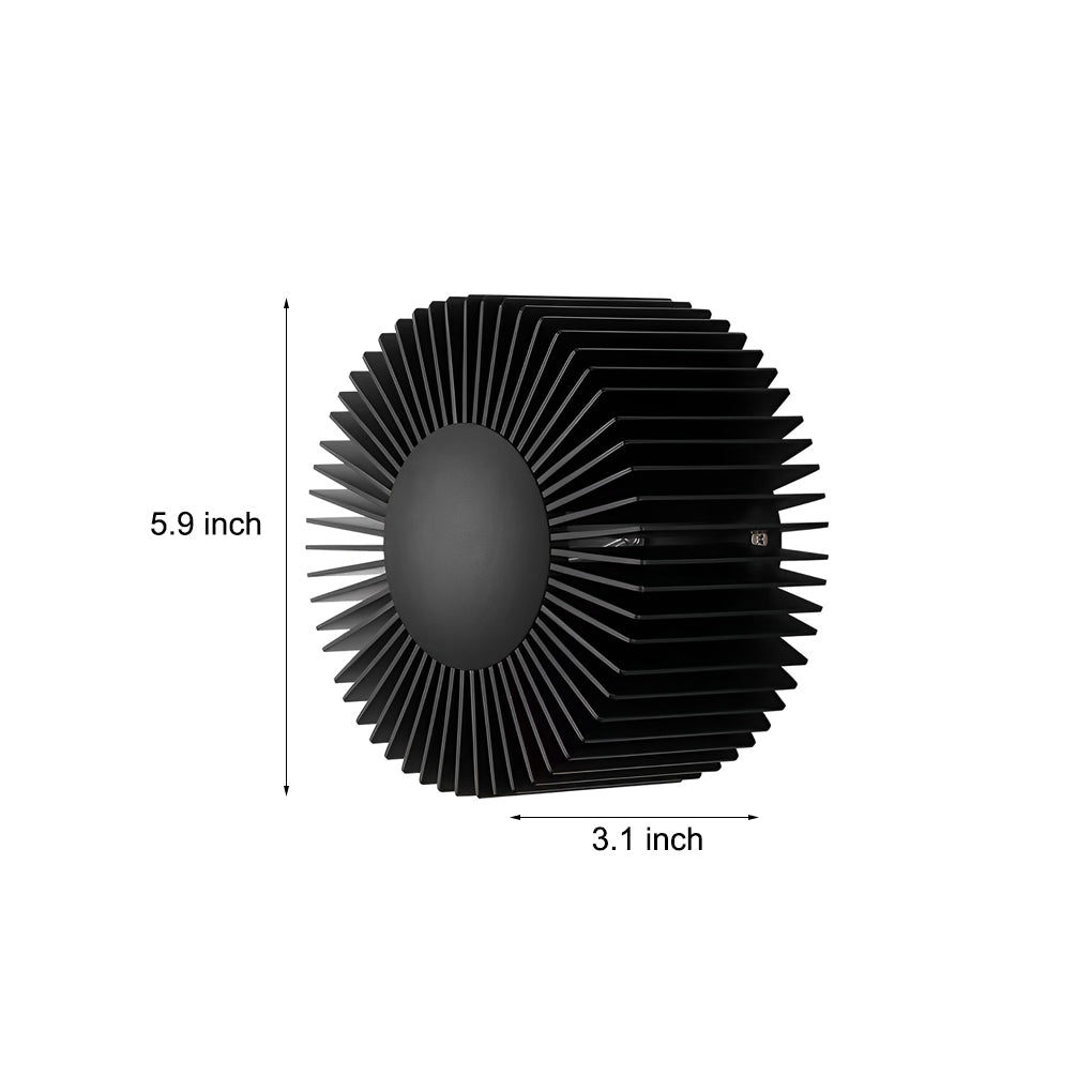 Sunflower LED Wall Sconce — Aluminum, 5W Hardwired, 3000K Warm White, 5.9" Diameter